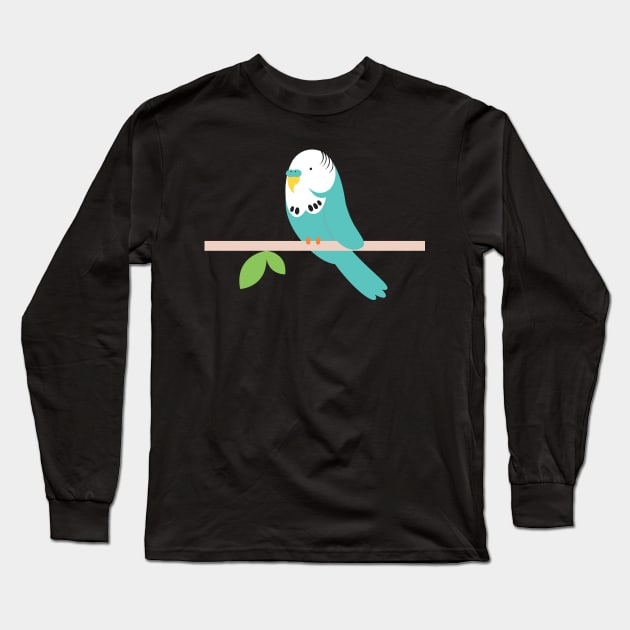 Budgie Long Sleeve T-Shirt by creativemonsoon